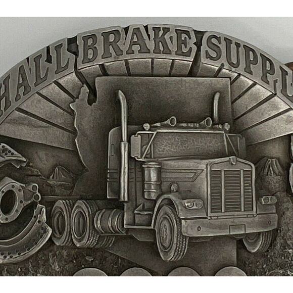 Vintage 2000 Hall Brake Supply Millennium Limited Edition Pewter Belt Buckle - Picture 2 of 8